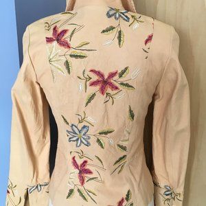 Embroidered Leather Jacket by Pasha Veneto - XS